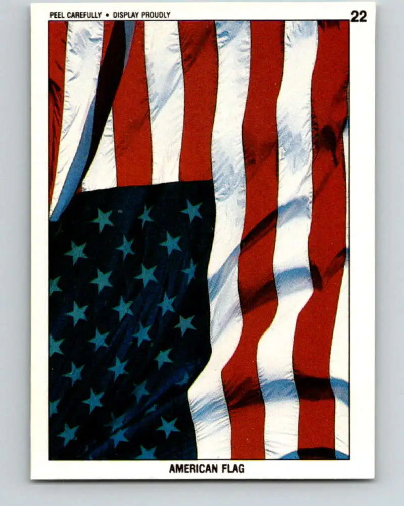 1991 Topps Desert Storm Stickers #22 American Flag NonSport - Non-Sports Card Single
