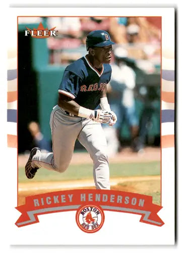 2002 Fleer #186 Rickey Henderson NM Near Mint Red Sox ID:82505 - Baseball Card Single