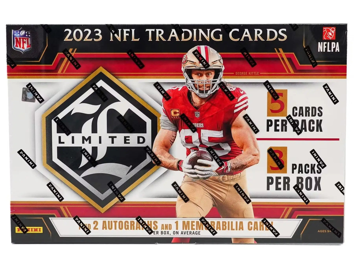 2023 Panini Limited Football Hobby Box with limited football cards and rookie patch autographs