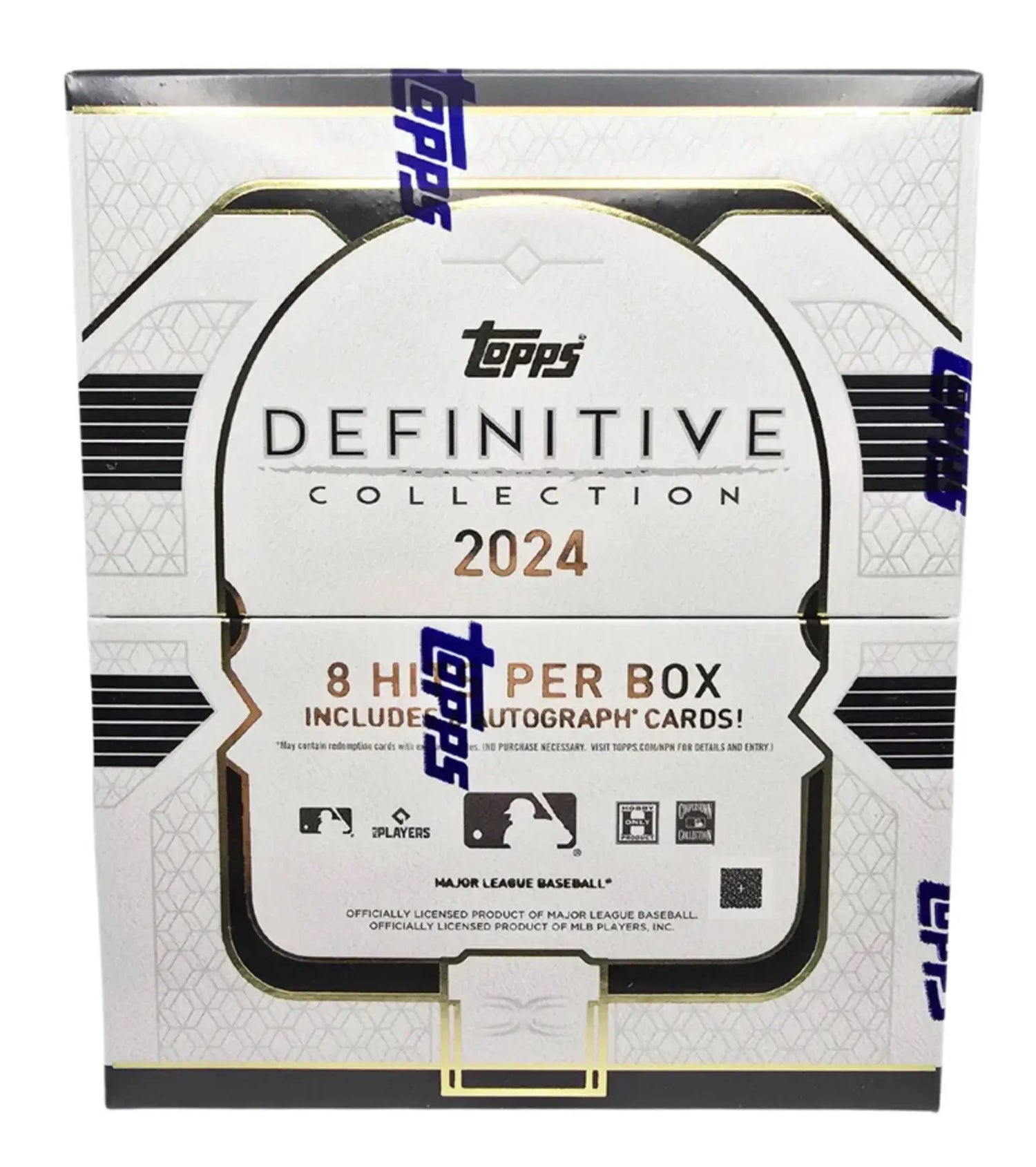 2024 Topps Definitive Collection Baseball Hobby Box with red parallel and purple parallel cards