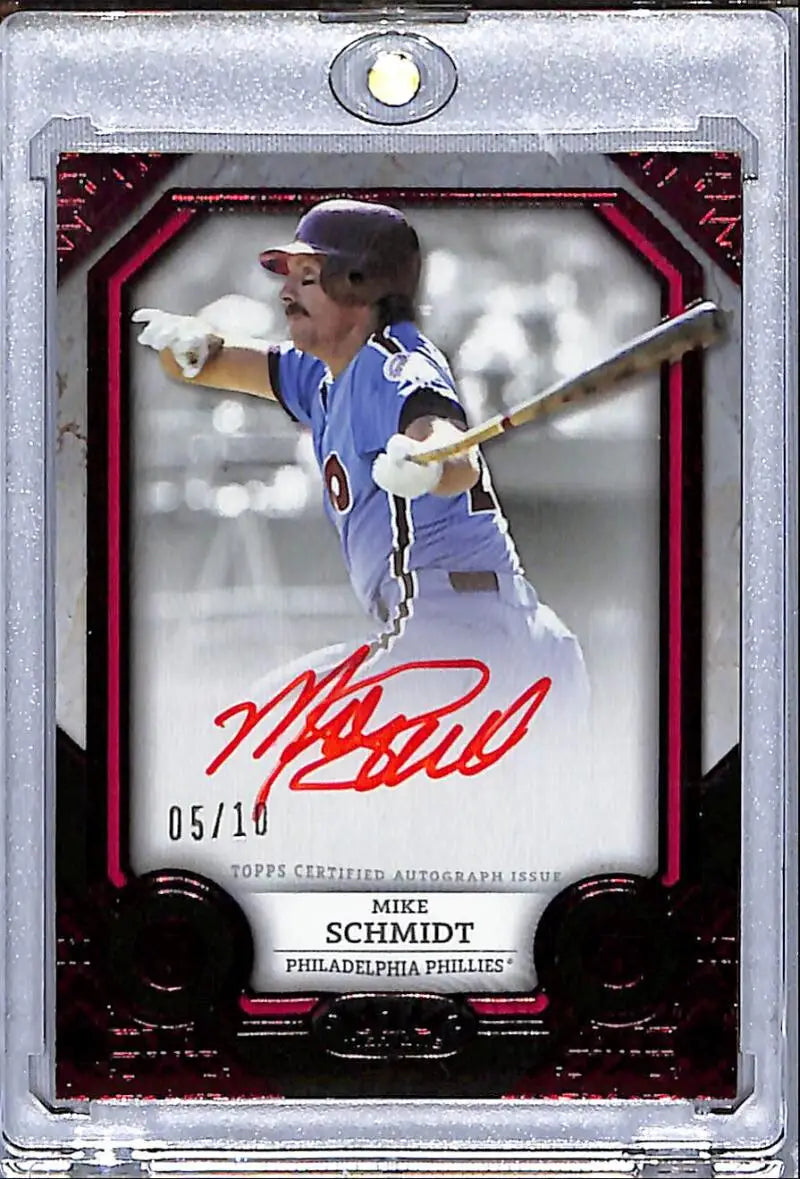 2024 Topps Tier One #TIAMS Mike Schmidt EX Excellent Auto 5/10 Philadelphia Phillies Baseball Card - Baseball Card