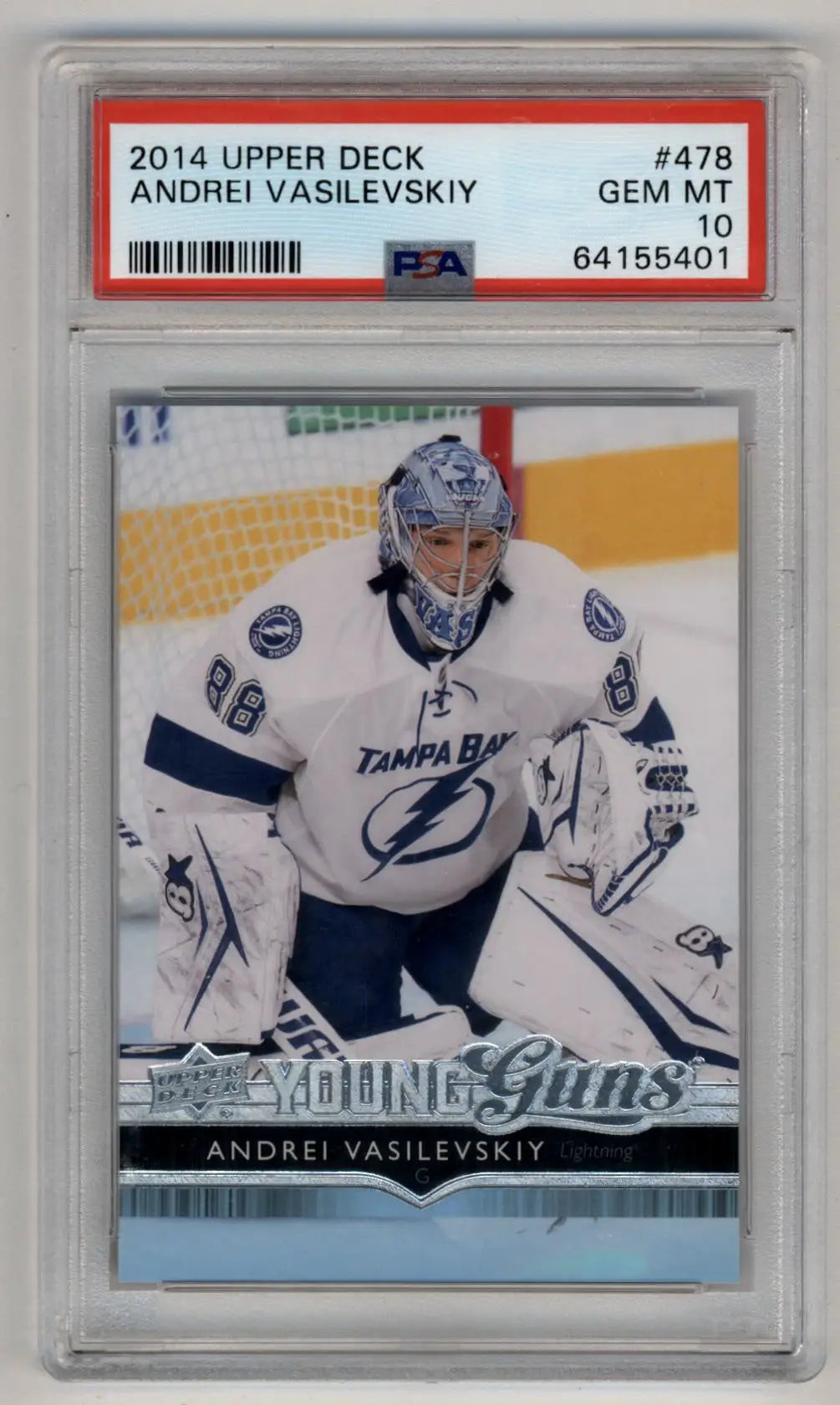 Andrei Vasilevskiy 2014-15 Upper Deck Young Gun #478 PSA 10 Gem Mint 5401 - Hockey Card Single