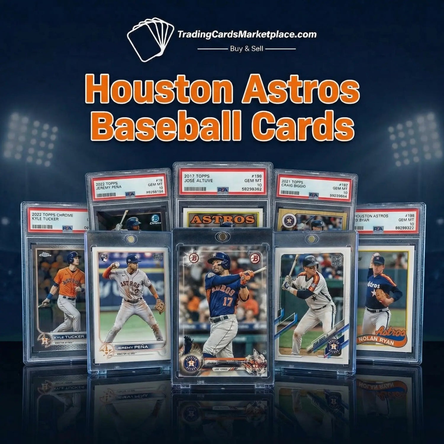 Houston astros baseball cards featuring players like jose altuve and framber valdez in their team uniforms.
