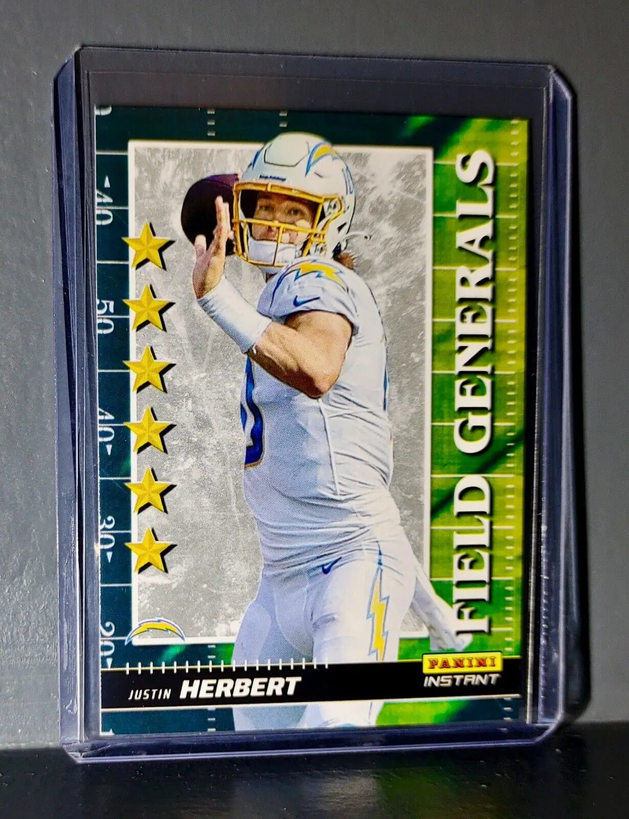 Justin Herbert 2021 Panini NFL Instant Field Generals #18 Rookie Card 1 of 2088 - Football Card Single