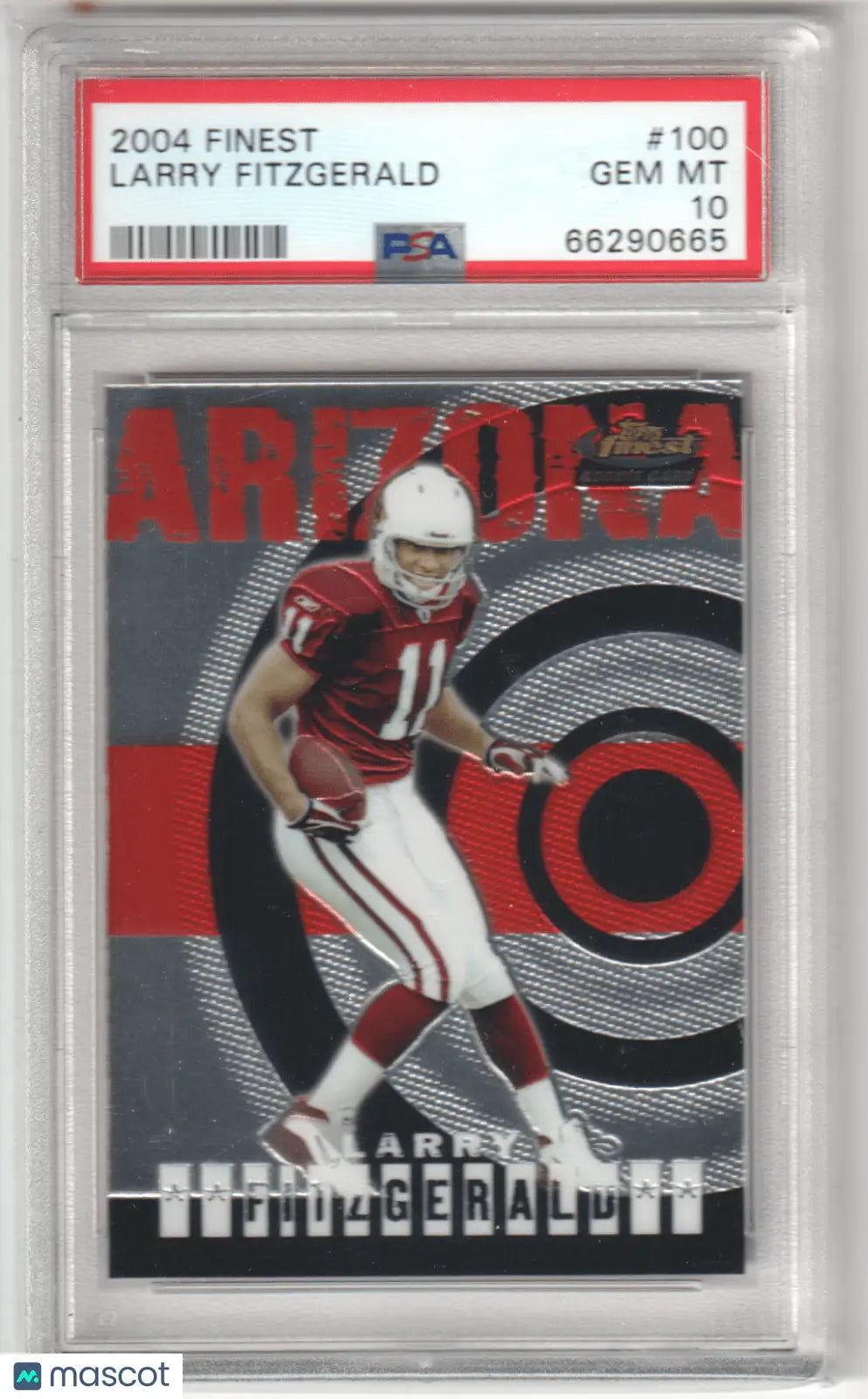 LARRY FITZGERALD 2004 Topps Finest RC Rookie #100 PSA 10 GEM MINT - CARDINALS - Football Card Single