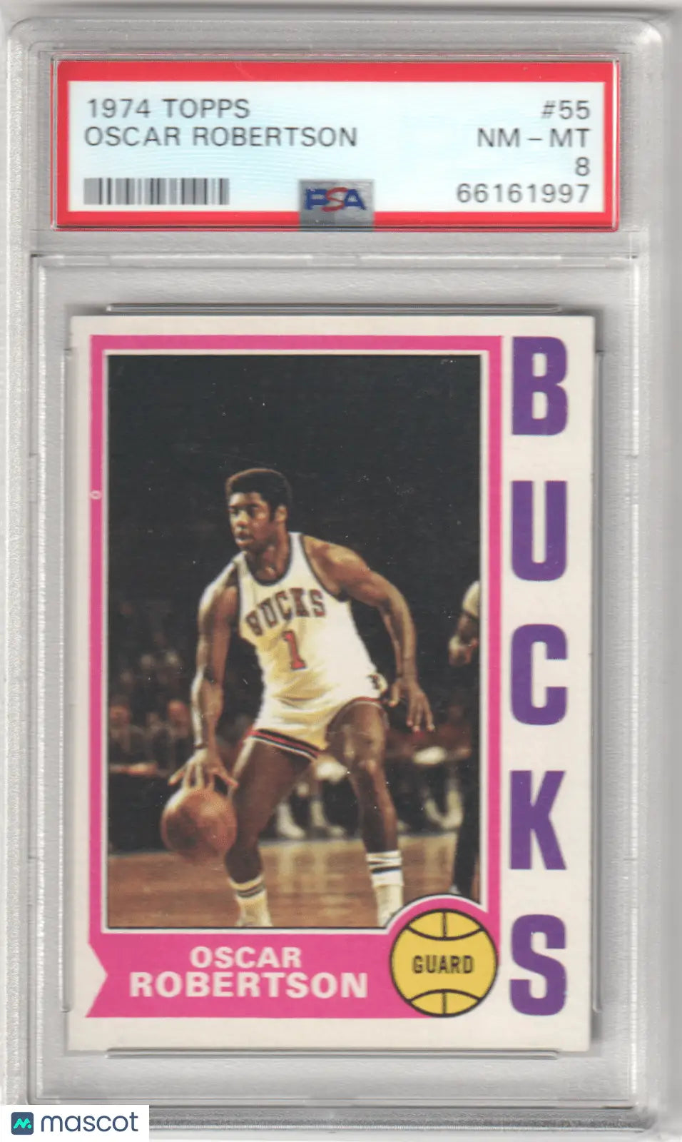 Graded Oscar Robertson basketball card from 1974-75 Topps by Columbia Hobby