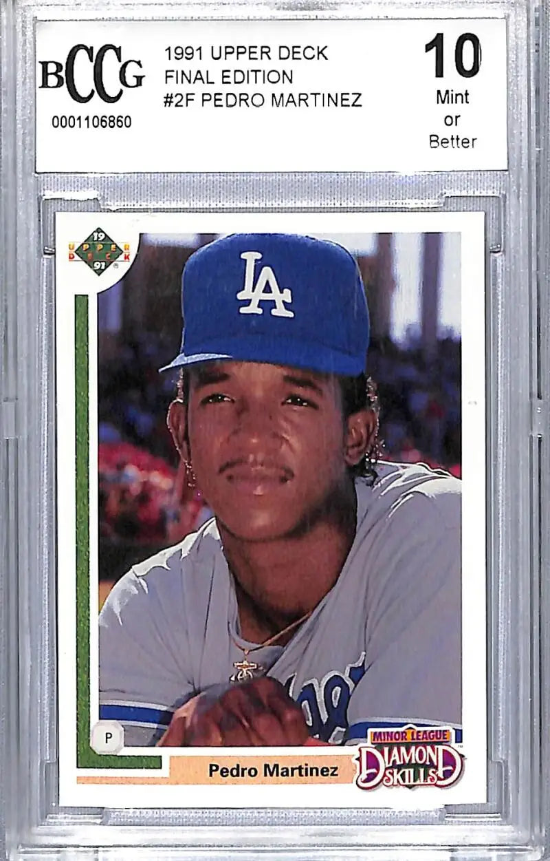 1991 Upper Deck Final Edition #2F Pedro Martinez BCCG 10 Mint or Better RC Rookie Los Angeles Dodgers Baseball Card