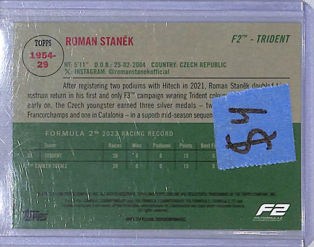2024 Topps Chrome F1 1954 #1954-29 Roman Stanek NM-MT Image 2