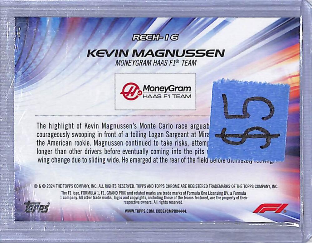 2024 Topps Chrome F1 Re-Charged #RECH-16 Kevin Magnussen NM-MT Image 2