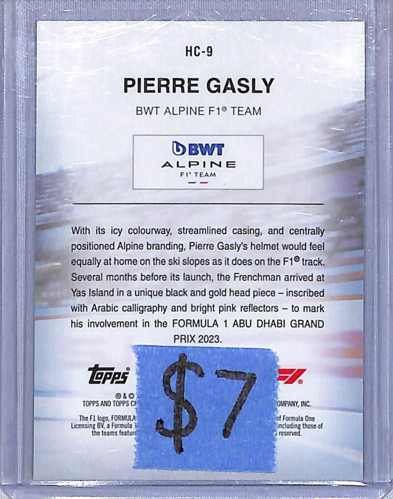 2024 Topps Chrome F1 Helmet Collection #HC-9 Pierre Gasly NM-MT Image 2