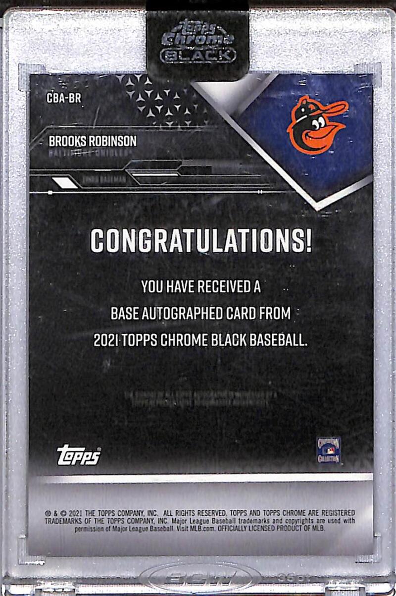 2021 Topps Chrome Black Gold #CBA-BR Brooks Robinson NM-MT Auto 1/50 Baltimore Orioles Image 2
