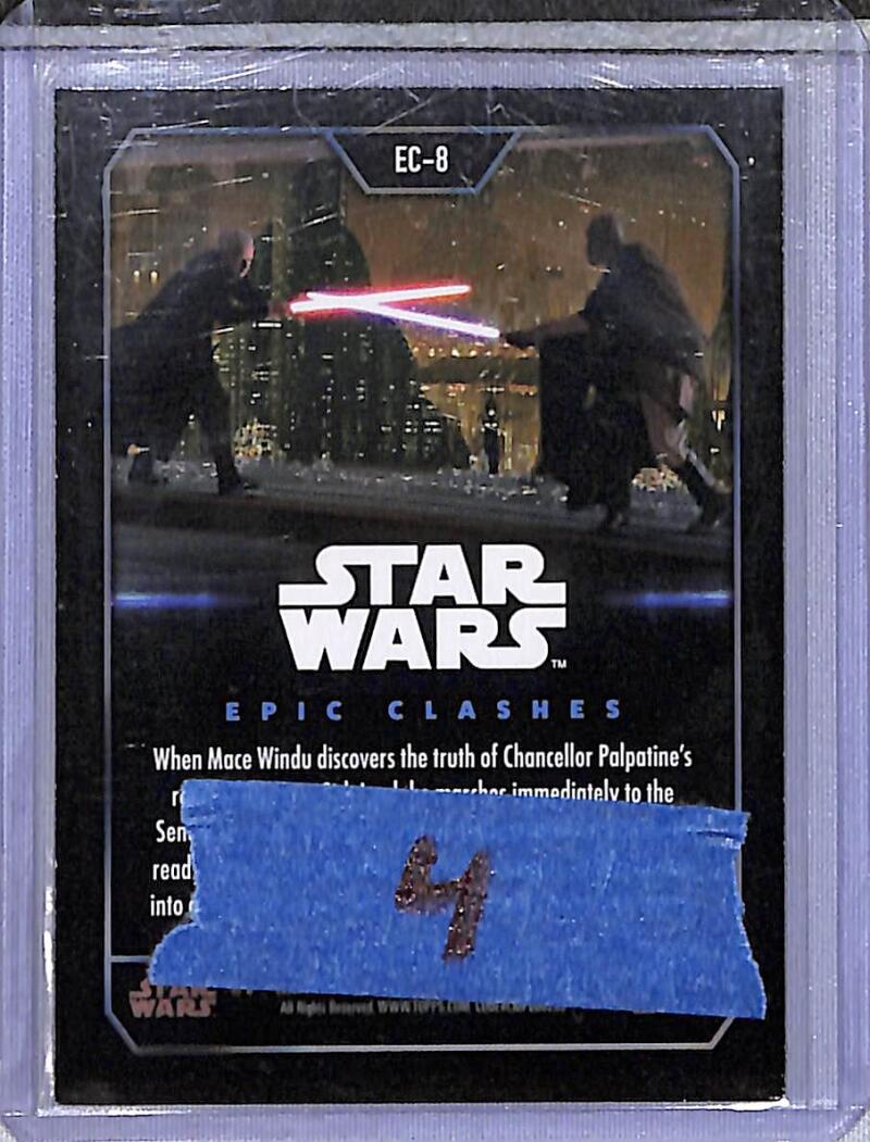2023 Topps Epic Clashes #EC-8 Mace Windu / Palpatine NM-MT Image 2