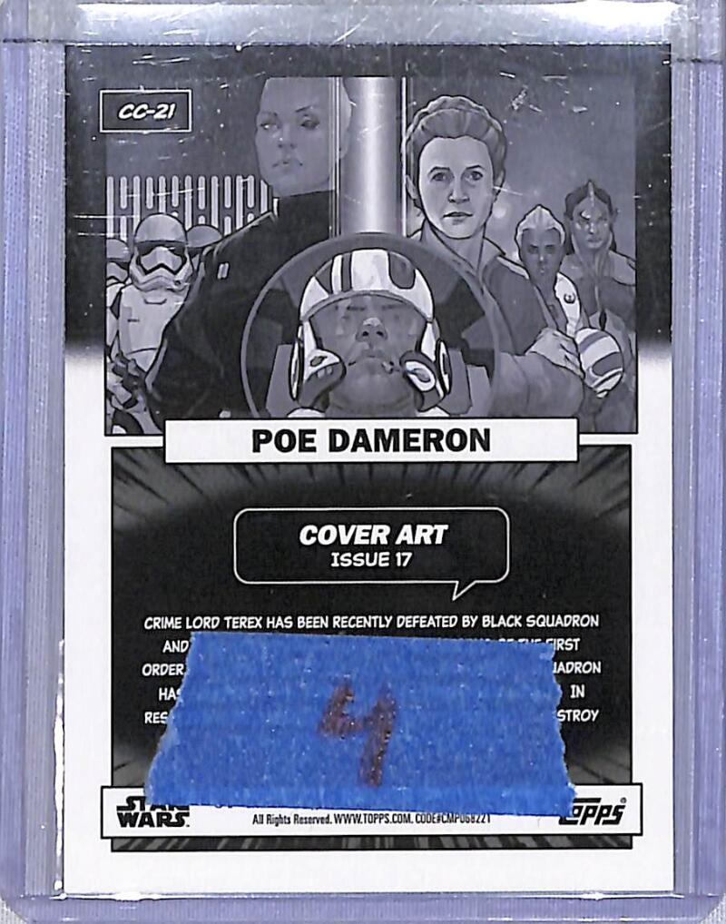 2023 Topps Star Wars Cover Art #CC-21 Poe Dameron NM-MT Image 2