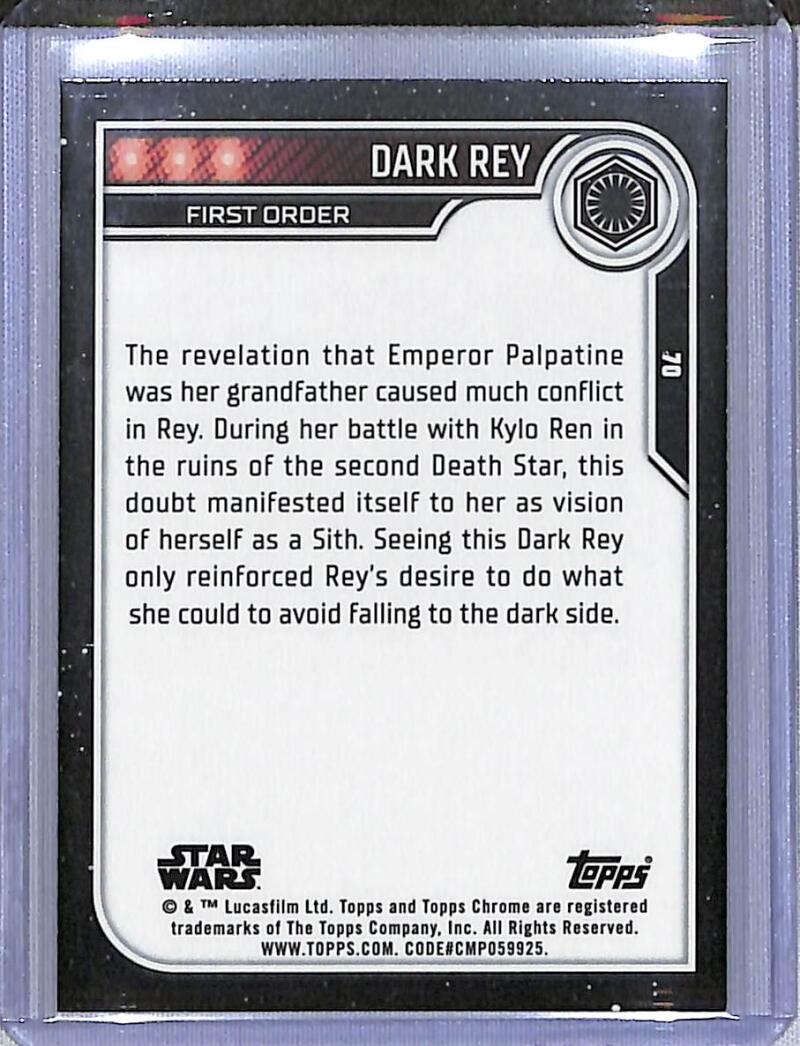 2023 Topps Chrome Star Wars #70 Daisy Ridley as Dark Rey NM-MT NonSport Card Image 2