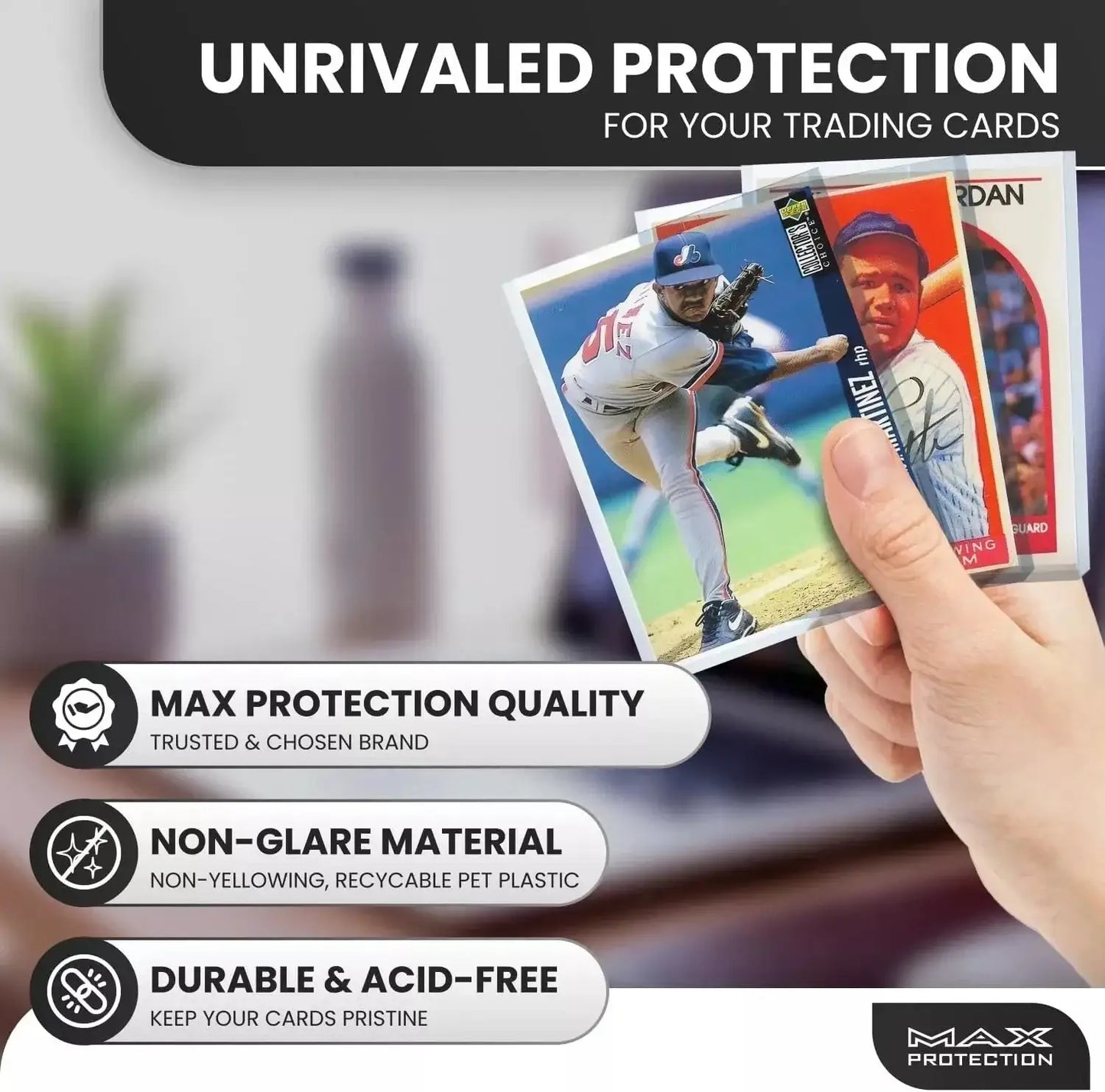 1000ct Case Ultra Max Pro Premium Trading Card Rigid Toploaders Holders - Sports Card Hobby Boxes