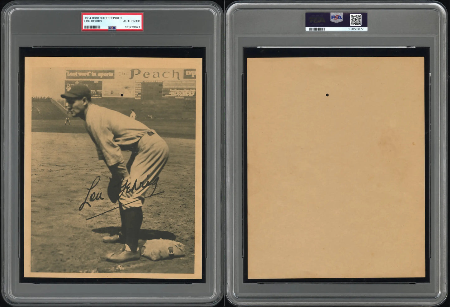 1934 R310 Butterfinger # Lou Gehrig PSA A - Baseball Card Single