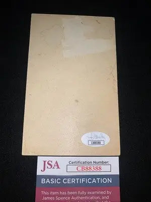 Gold-colored JSA basic certification card for Brooklyn Dodgers Don Newcombe trading card