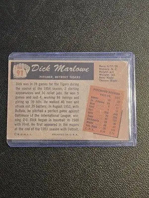 1955 Bowman #91 Dick Marlowe - Baseball Card Single