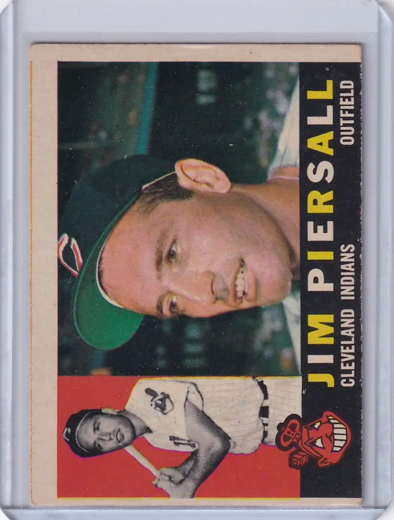 Baseball card of Jim Piersall from the Cleveland Indians trading cards collection