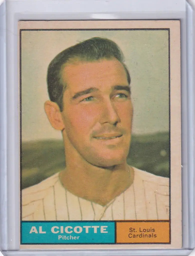 1961 Topps #241 Al Cicotte - St. Louis Cardinals - Baseball Card Single