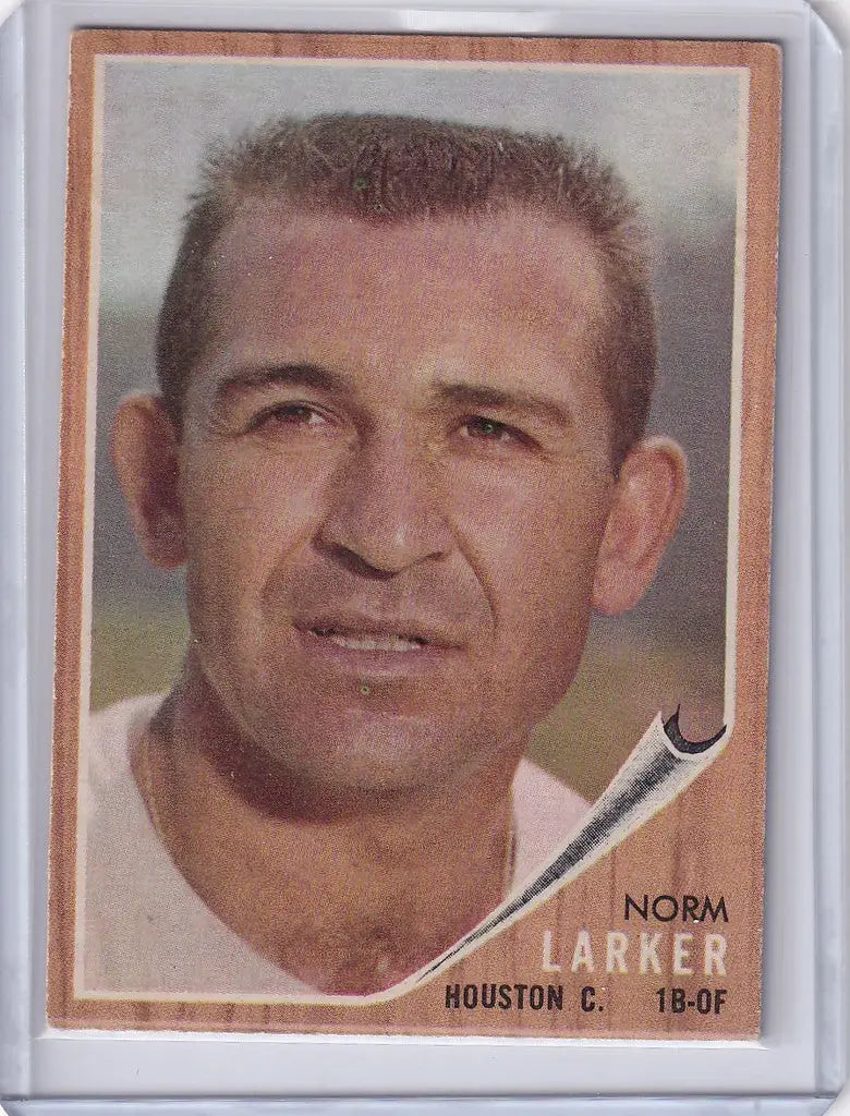 Baseball card of Norm Larker from the Houston Colt .45’s 1962 Topps #23