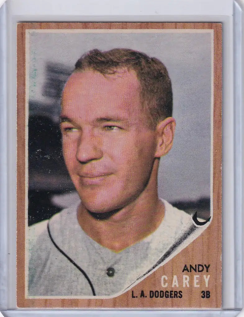 1962 Topps #418 Andy Carey baseball card Los Angeles Dodgers collectible item