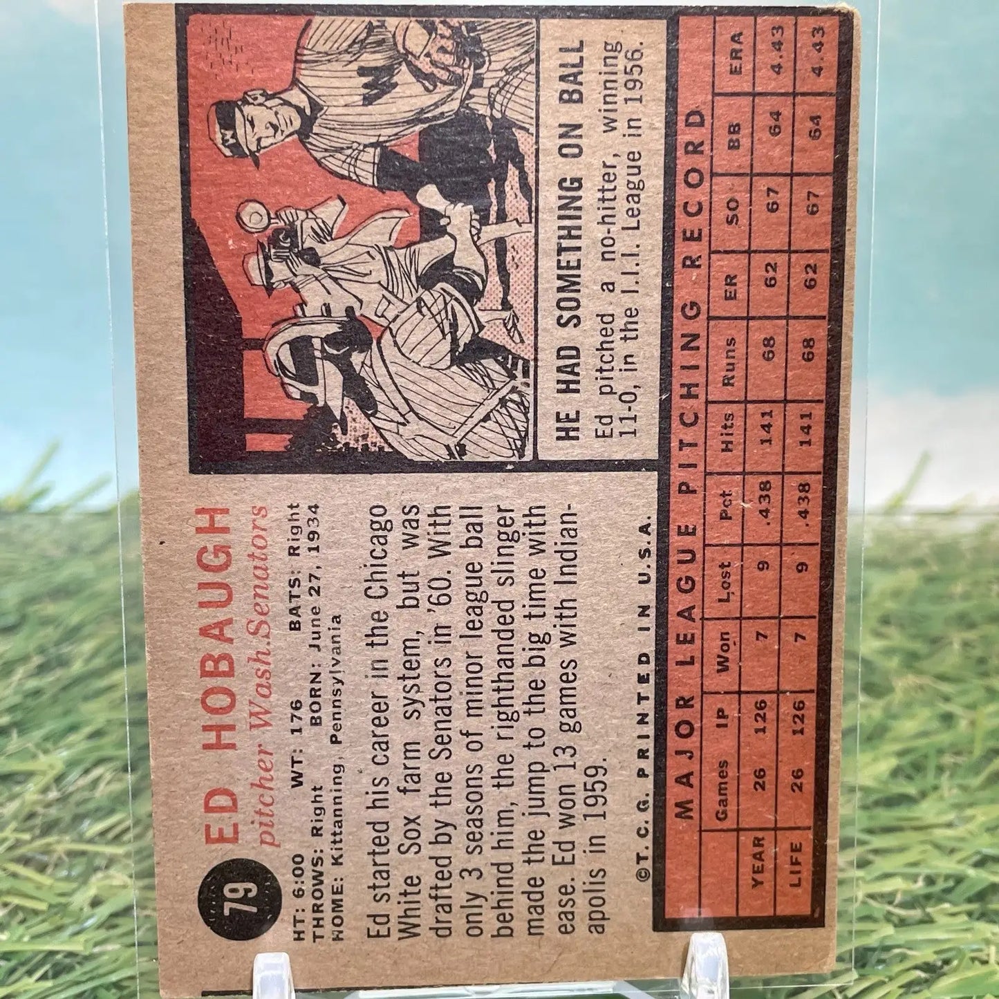 1962 Topps Ed Hobaugh EX-EX/MT #79 - Baseball Card Single
