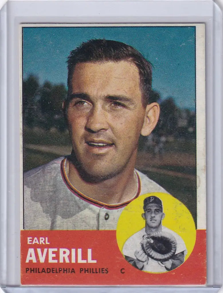 Earl Averill trading card from the Philadelphia Phillies 1963 Topps collection