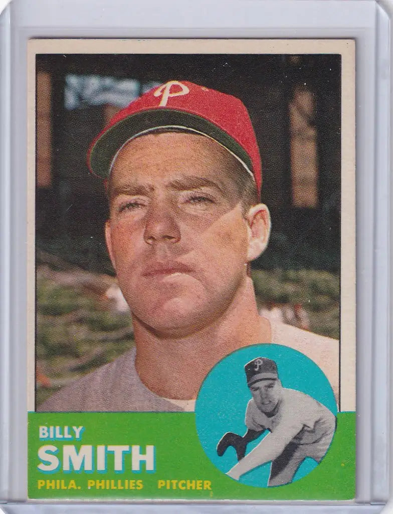 1963 Topps 241 Billy G. Smith - Philadelphia Phillies trading card featuring pitcher