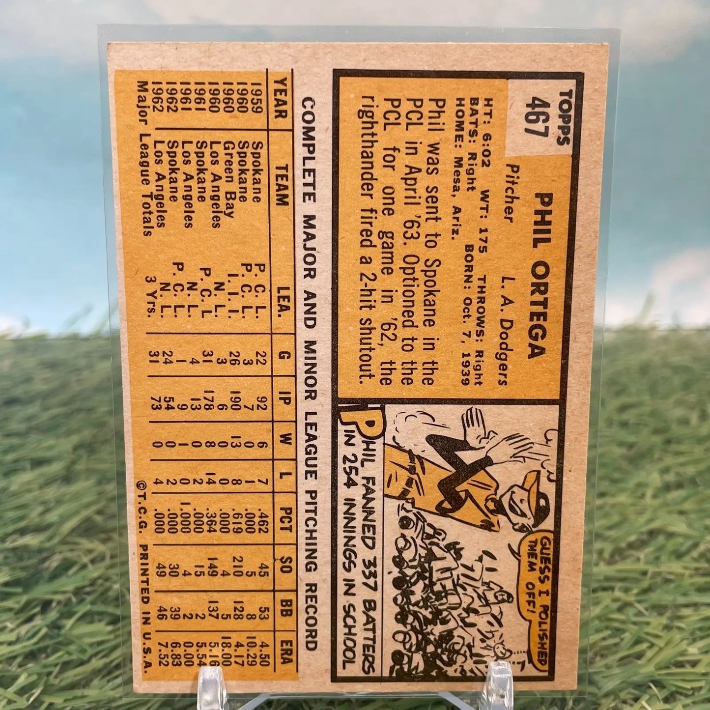 1963 Topps #467 Phil Ortega VGEX X3523950