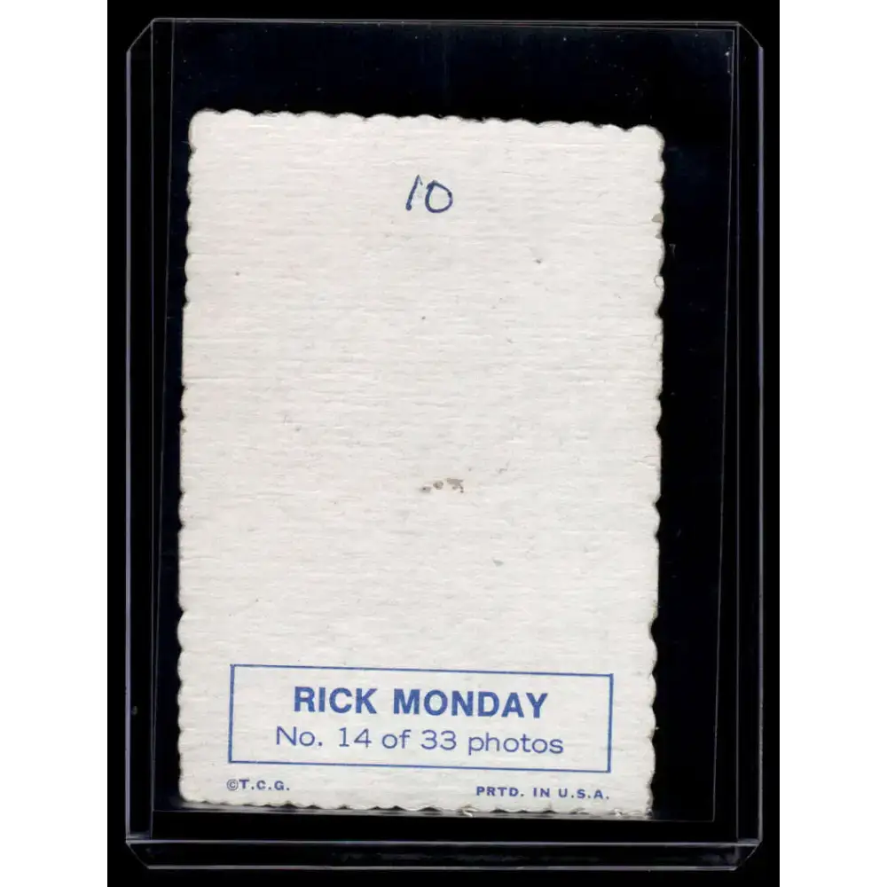 1969 Topps #14 Rick Monday EX Oakland Athletics Baseball Card - Baseball Card Single