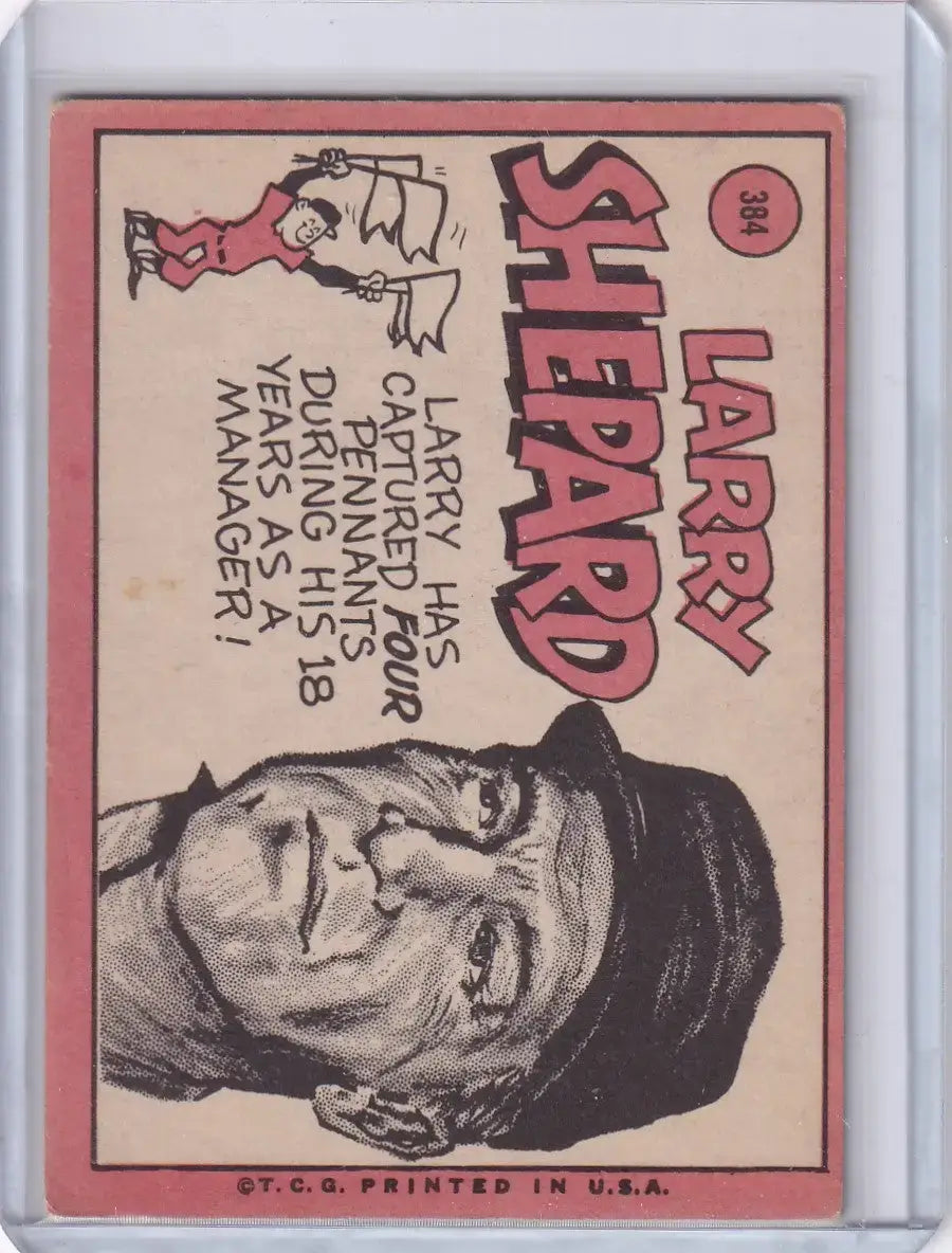 1969 Topps Baseball #384 Larry Shepard - Pittsburgh Pirates - Baseball Card Single