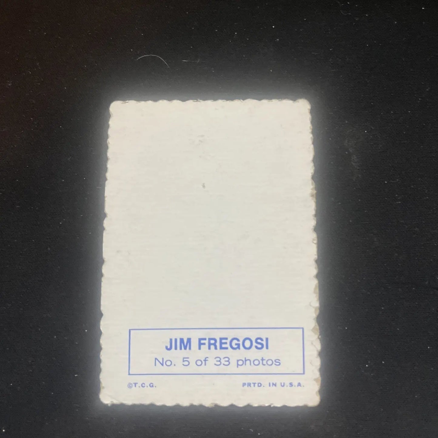 Small, white scalloped trading card featuring Jim Fregosi from 1969 Topps Deckle Edge