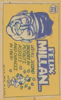 1970 Topps #452 Felix Millan - Baseball Card Single