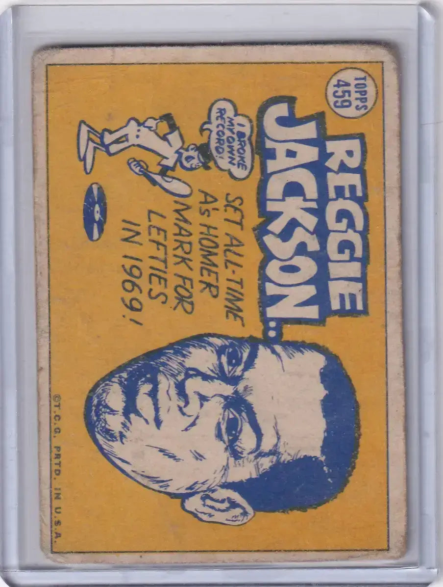 1970 Topps Baseball #459 Reggie Jackson - Oakland Athletics AS - Baseball Card Single