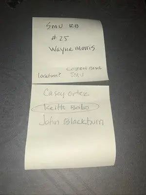 1972 SMU Mustangs Wayne Morris Dave Campbell Texas Football 8x10 Proof Photo - Photo