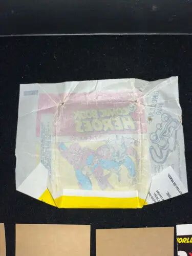 Opened Topps Marvel Comic Book Stickers Pack Wrapper featuring Captain America #1