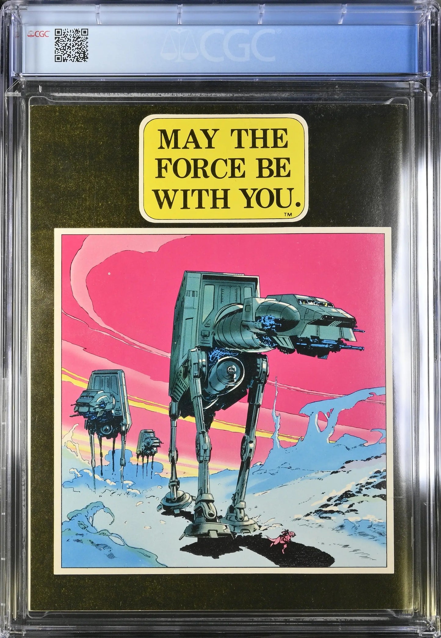 AT-AT Imperial Walker against a pink sky in Marvel Super Special Star Wars artwork