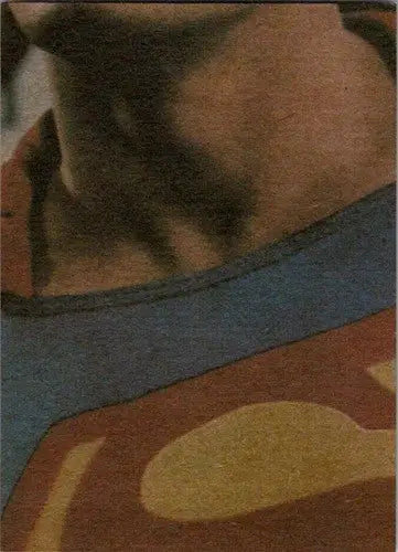 Original gloss Superman chest and logo from 1980 Topps Superman II Simply Sandoval card
