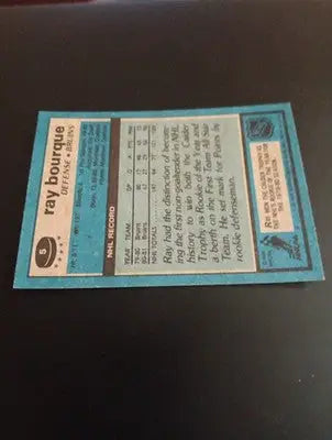 1981-82 Topps - Ray Bourque #5. Boston Bruins. EX-NRMT+ - Hockey Card Single