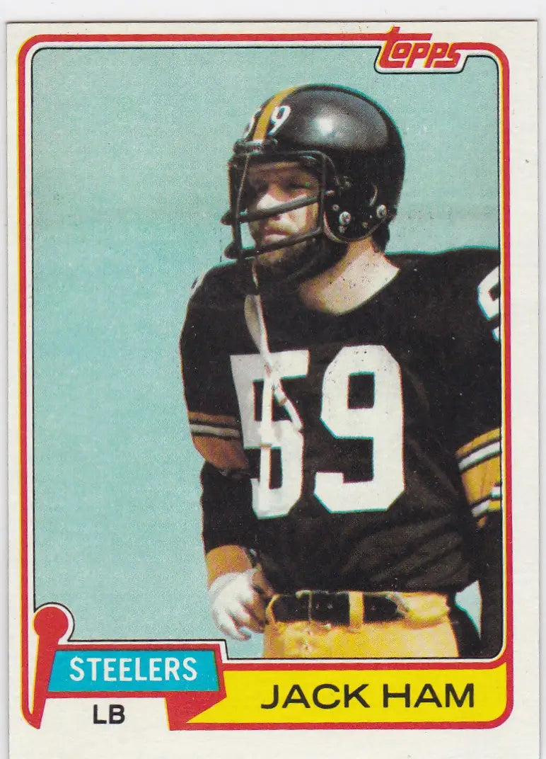 Jack Ham Pittsburgh Steelers football card from the 1981 Topps collection