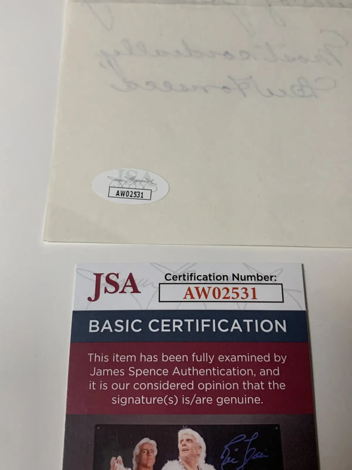 Autographed 1982 Lou Fonseca baseball on Chicago Cubs letterhead with JSA authentication