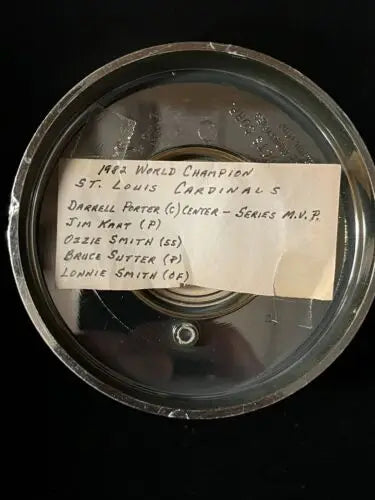 1982 St Louis Cardinals WorldSeries signed baseball featuring Smith, Porter, Kaat, Sutter