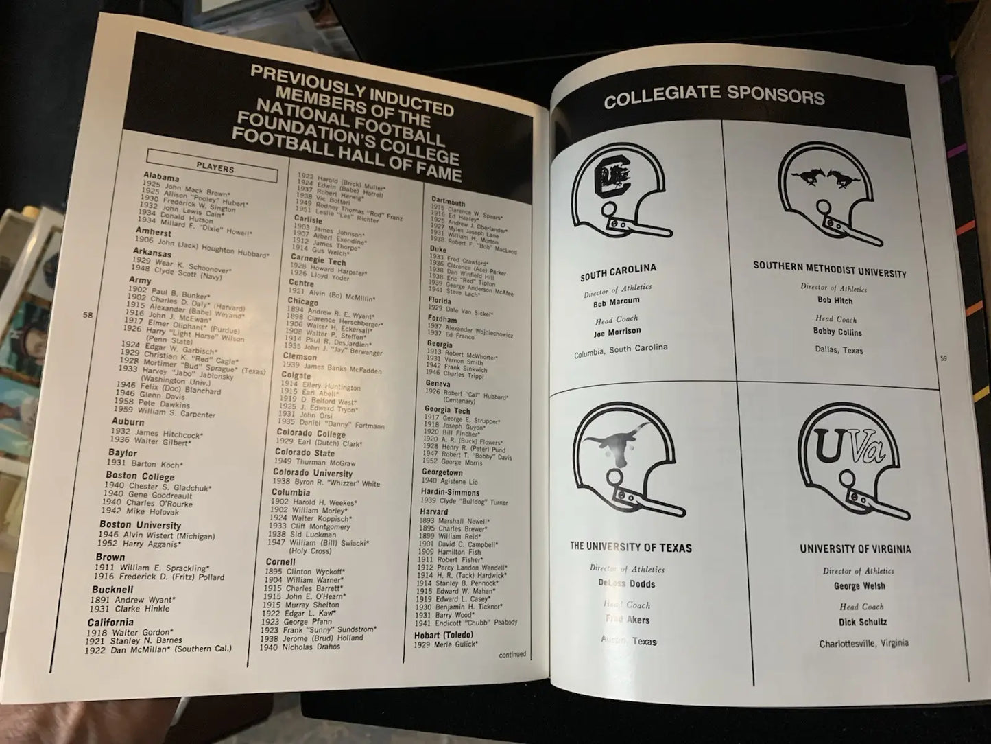 1983 National Football Foundation & College HOF Awards Dinner Program Jack Kemp