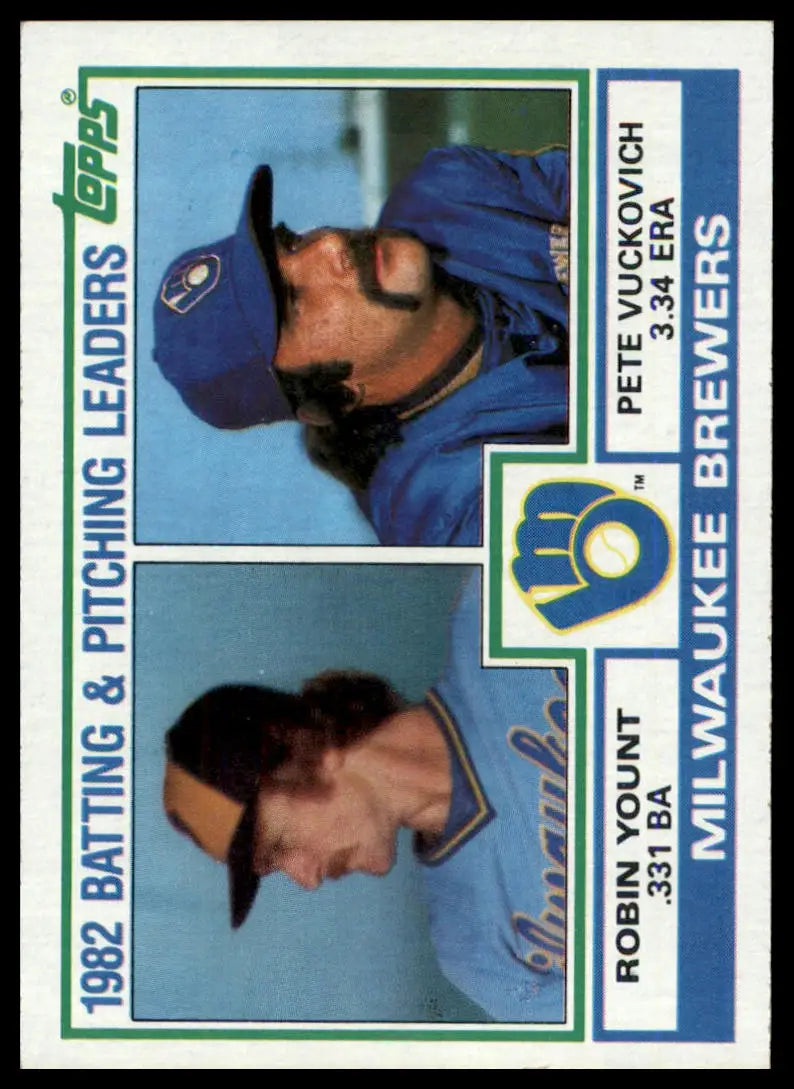 1983 Topps #251-500 Complete Your Set You Pick Choose Baseball MLB Near Mint - 321 Brewers Leaders / Checklist (Robin