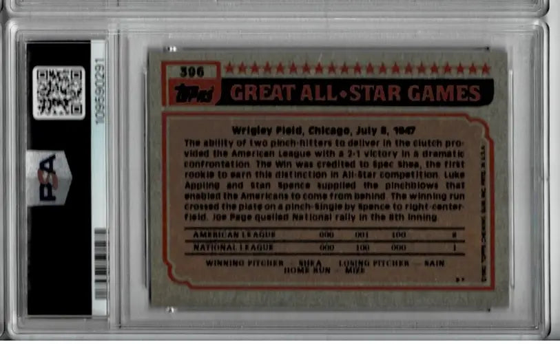 Dan Quisenberry signed baseball card in protective slab from 1983 Topps PSA 4 DNA 7 AUTO