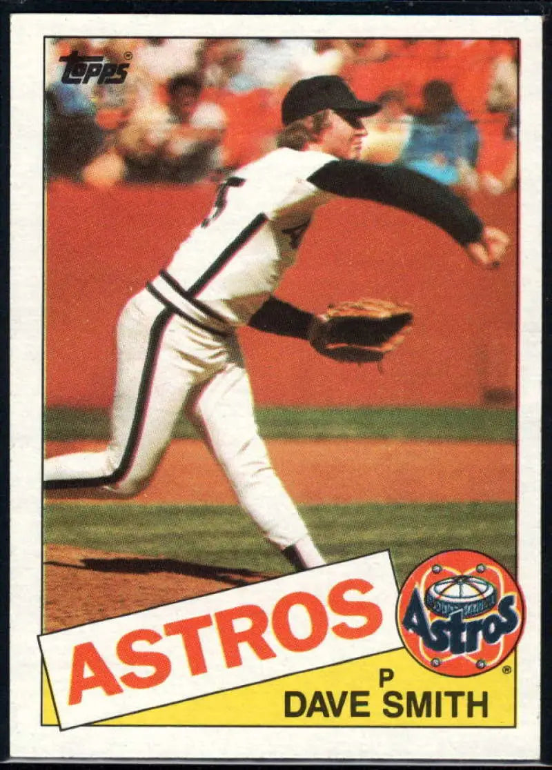 1985 Topps #123 Dave Smith EX Excellent Houston Astros Baseball Card - Baseball Card Single