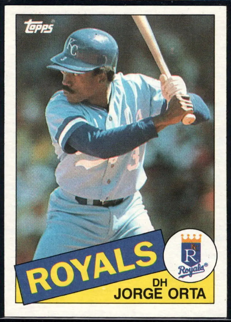 1985 Topps #164 Jorge Orta EX Excellent Kansas City Royals Baseball Card - Baseball Card Single