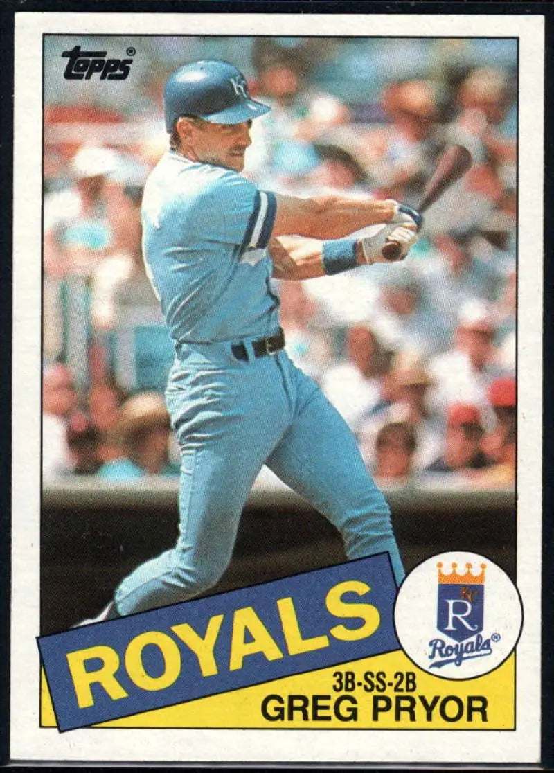 1985 Topps #188 Greg Pryor EX Excellent Kansas City Royals Baseball Card - Baseball Card Single