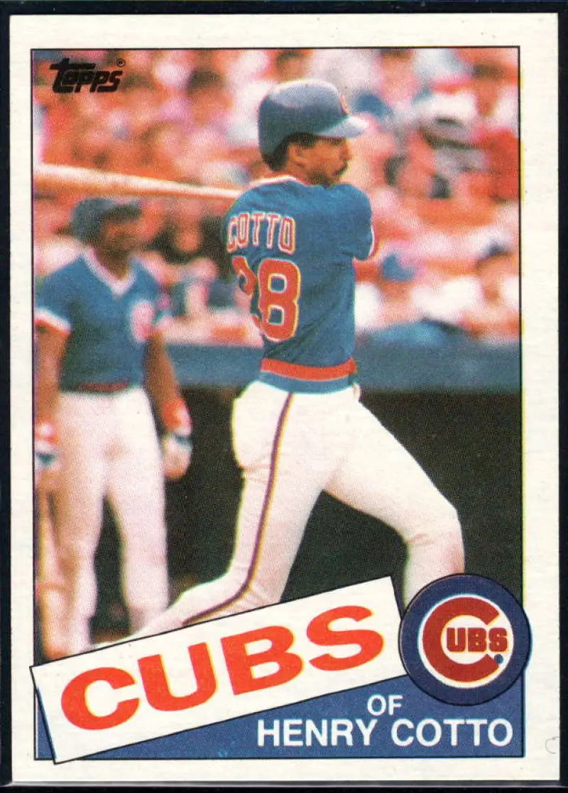 1985 Topps #267 Henry Cotto EX Excellent RC Rookie Chicago Cubs Baseball Card - Baseball Card Single